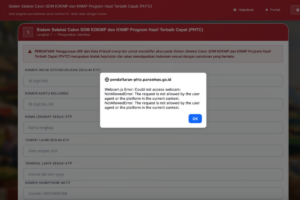 Cara Mengatasi “Webcam.js Error” saat Daftar Rekrutmen Koperasi Desa Merah Putih