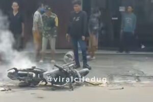 Motor Thunder Terbakar Usai Isi BBM di SPBU Tangerang, Diduga Tangki Kepenuhan