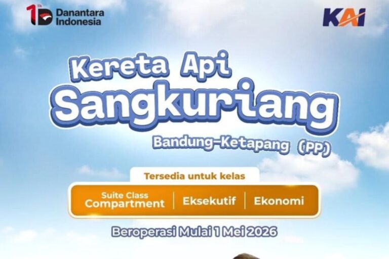 KA Sangkuriang Bandung-Ketapang PP Diluncurkan 1 Mei 2026, Ada Diskon Tiket 50 Persen
